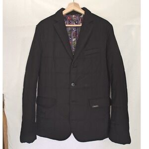 Desigual Quilted Blazer Jacket Black EU 50 US 40 Sakko 48E1955 2015 Collection